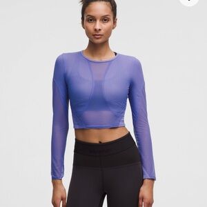 lululemon athletica Blue Fitted Crop Top